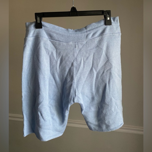 Boohoo blue knitted sweater shorts top set size medium matching two piec… - Picture 2 of 16